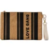 Zakuw Pochette Kira - Love Gang Rayures Camel